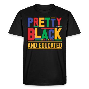 handsome black and educated black man - Men's Premium Organic T-Shirt - black - Front - Nico (187cm)