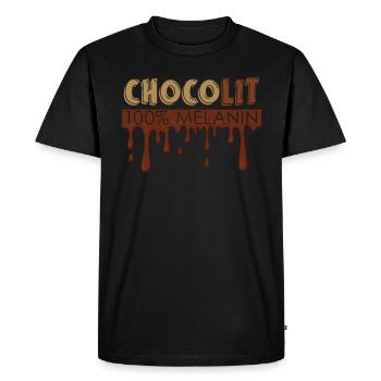 Blackity Black History African American - Men's Premium Organic T-Shirt - black - Front - Nico (187cm)