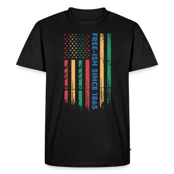 Free-ish depuis 1865 Histoire des Noirs - T-shirt Premium bio Homme - noir - Devant - Nico (187cm)