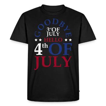 Goodbye July 3rd Hello July 4th, - Men's Premium Organic T-Shirt - black - Front - Nico (187cm)