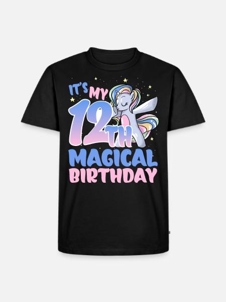 It's my 12th magical birthday - Men's Premium Organic T-Shirt - black