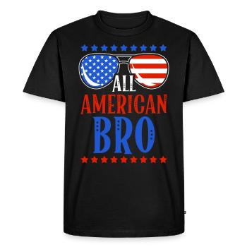 Lunettes de soleil All American Bro 4 juillet - T-shirt Premium bio Homme - noir - Devant - Nico (187cm)