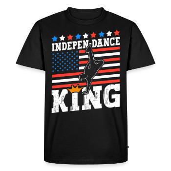 Indepen-dance King July 4th Independence Day Dancers - Men's Premium Organic T-Shirt - black - Front - Nico (187cm)