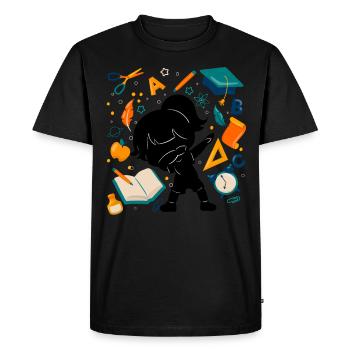 Silhouette Girls Premier jour d’école Élève - T-shirt Premium bio Homme - noir - Devant - Nico (187cm)