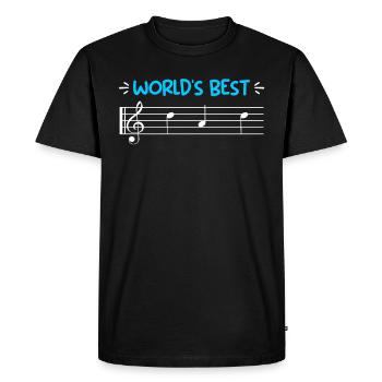 Musiciens les meilleures notes de musique de père de père du monde - T-shirt Premium bio Homme - noir - Devant - Nico (187cm)