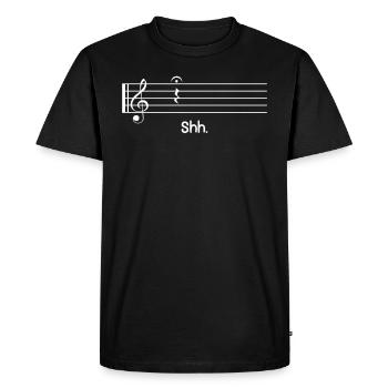 Tais-toi j'ai besoin de notes de pause - T-shirt Premium bio Homme - noir - Devant - Nico (187cm)