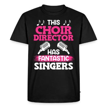This choir director has fantastic singers singing - Men's Premium Organic T-Shirt - black - Front - Nico (187cm)