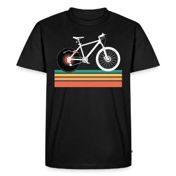 Pneu de vélo vinyle DJ enregistrer assez de vinyle - T-shirt Premium bio Homme - noir - Devant - Nico (187cm)