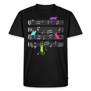 Notes de musique des fans de Katzenjammer Katzen - T-shirt Premium bio Homme - noir - Devant - Nico (187cm)