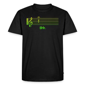 Tais-toi j'ai besoin de notes de pause - T-shirt Premium bio Homme - noir - Devant - Nico (187cm)