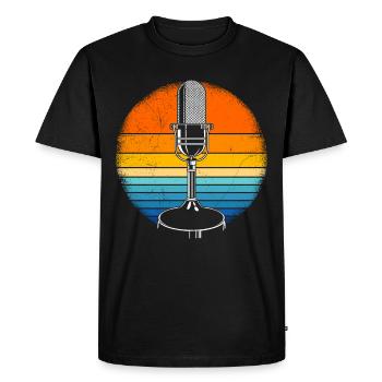 musicien je suis chanteur microphone j'aime chanter - T-shirt Premium bio Homme - noir - Devant - Nico (187cm)