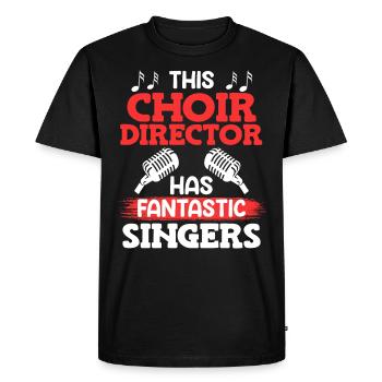 This choir director has fantastic singers singing - Men's Premium Organic T-Shirt - black - Front - Nico (187cm)
