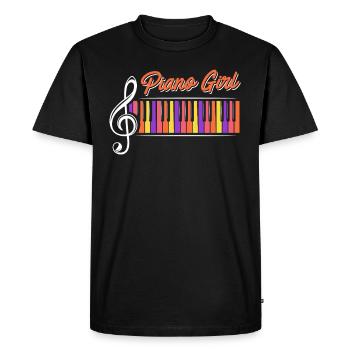 Musique Je suis un piano fille piano - T-shirt Premium bio Homme - noir - Devant - Nico (187cm)