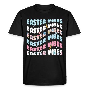 Ambiance de Pâques Lapins de carottes Saison des fêtes Dimanche de Pâques - T-shirt Premium bio Homme - noir - Devant - Nico (187cm)