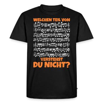 Welchen Teil davon verstehst du nicht Musik Noten - Männer Premium Bio T-Shirt - Schwarz - Vorne - Nico (187cm)