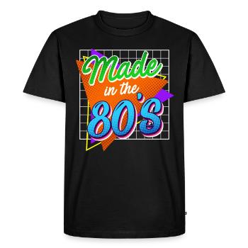 Music Pop Made in the 80's - Men's Premium Organic T-Shirt - black - Front - Nico (187cm)