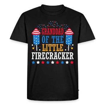 Grand-père du petit pétard 4 juillet - T-shirt Premium bio Homme - noir - Devant - Nico (187cm)