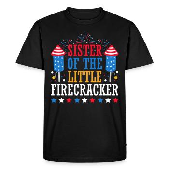 La sœur du petit pétard 4. - T-shirt Premium bio Homme - noir - Devant - Nico (187cm)