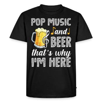 Music Concert That's why I'm here Beer and Schlager - Men's Premium Organic T-Shirt - black - Front - Nico (187cm)