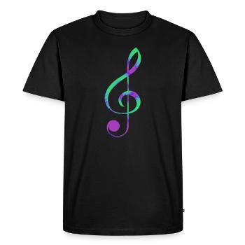 clef J’adore les partitions - T-shirt Premium bio Homme - noir - Devant - Nico (187cm)