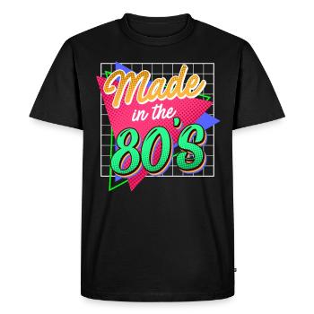 Music Pop Made in the 80s - Men's Premium Organic T-Shirt - black - Front - Nico (187cm)