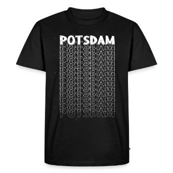 Potsdam Allemagne City Font Skyline Accueil - T-shirt Premium bio Homme - noir - Devant - Nico (187cm)