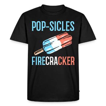 Feux d’artifice de glace 4 juillet Jour de l’indépendance - T-shirt Premium bio Homme - noir - Devant - Nico (187cm)