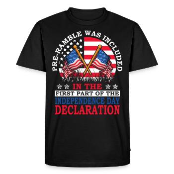 Pre-ramble was included July 4 - Men's Premium Organic T-Shirt - black - Front - Nico (187cm)