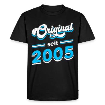 Original since 2005 18 years 18th birthday boy - Men's Premium Organic T-Shirt - black - Front - Nico (187cm)