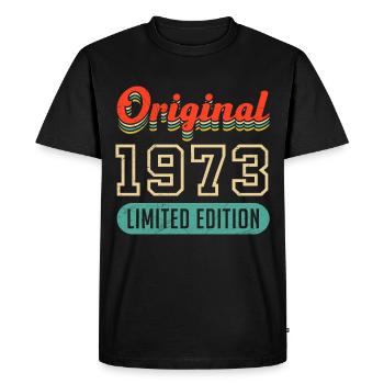 Limitée 1973 50e anniversaire 50 ans hommes - T-shirt Premium bio Homme - noir - Devant - Nico (187cm)