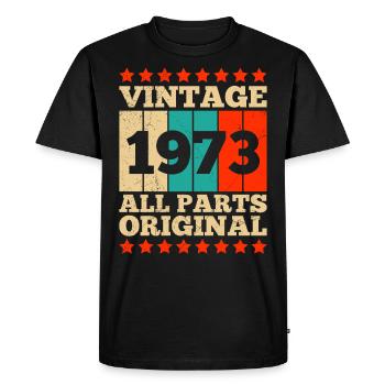 Oldtimer 1973 50 ans 50e anniversaire hommes - T-shirt Premium bio Homme - noir - Devant - Nico (187cm)