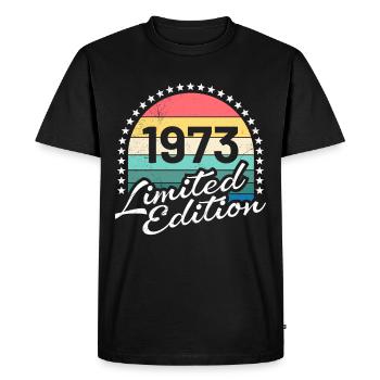 Limitée 1973 50e anniversaire 50 ans hommes - T-shirt Premium bio Homme - noir - Devant - Nico (187cm)