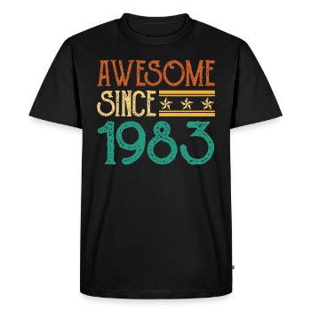 40e anniversaire né en 1983 fête d’anniversaire - T-shirt Premium bio Homme - noir - Devant - Nico (187cm)
