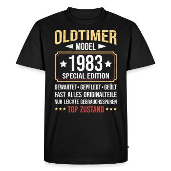 1983 Oldtimer toutes les pièces d’origine 40 ans - T-shirt Premium bio Homme - noir - Devant - Nico (187cm)