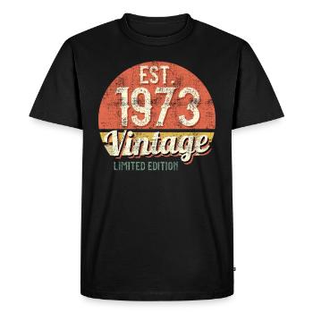 50e anniversaire homme né en 1937 50 ans - T-shirt Premium bio Homme - noir - Devant - Nico (187cm)