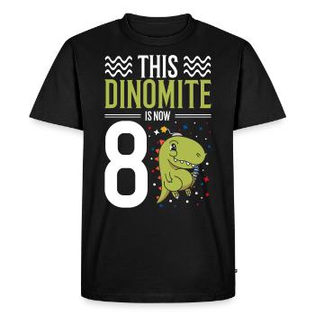 Ce dinomite est maintenant 8 Dinosaures Juillet 4, 8. - T-shirt Premium bio Homme - noir - Devant - Nico (187cm)