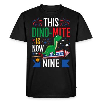 Ce dinomite est maintenant de cinq dinosaures 4 juillet - T-shirt Premium bio Homme - noir - Devant - Nico (187cm)