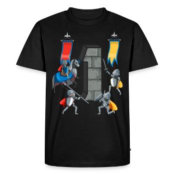 Chevaliers médiévaux Histoire médiévale - T-shirt Premium bio Homme - noir - Devant - Nico (187cm)