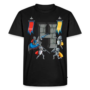 Chevaliers médiévaux Histoire médiévale - T-shirt Premium bio Homme - noir - Devant - Nico (187cm)