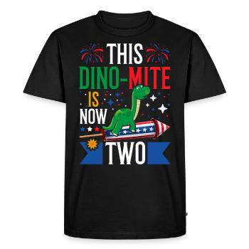 Ce dinomite est maintenant de cinq dinosaures 4 juillet - T-shirt Premium bio Homme - noir - Devant - Nico (187cm)