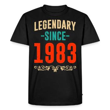 Légendaire depuis 40 ans 40ème anniversaire Vintag - T-shirt Premium bio Homme - noir - Devant - Nico (187cm)