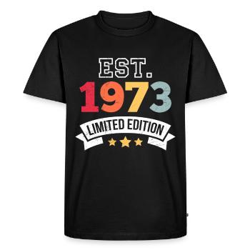 Limitée 1973 50e anniversaire 50 ans hommes - T-shirt Premium bio Homme - noir - Devant - Nico (187cm)