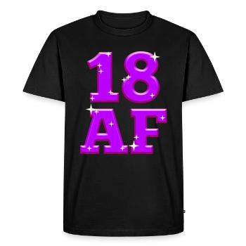18 years - Men's Premium Organic T-Shirt - black - Front - Nico (187cm)