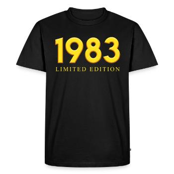 40e anniversaire né en 1983 fête d’anniversaire - T-shirt Premium bio Homme - noir - Devant - Nico (187cm)