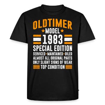 1983 Oldtimer toutes les pièces d’origine 40 ans - T-shirt Premium bio Homme - noir - Devant - Nico (187cm)