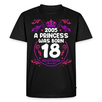 Girl 18 years 18th birthday - Men's Premium Organic T-Shirt - black - Front - Nico (187cm)