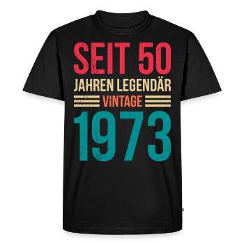 Des hommes légendaires de 50 ans depuis 50 ans - T-shirt Premium bio Homme - noir - Devant - Nico (187cm)