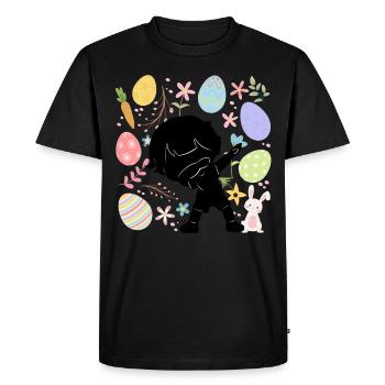 Silhouette Jeunes œufs colorés Costume de Pâques Vacances - T-shirt Premium bio Homme - noir - Devant - Nico (187cm)