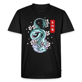 Mythe élémentaire du dragon de la Terre japonais - T-shirt Premium bio Homme - noir - Devant - Nico (187cm)