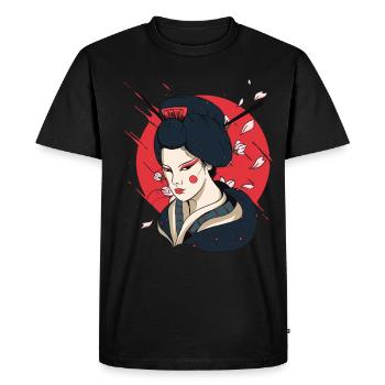 Nippon Sun Sakura Tokyo Japon Geisha japonaise - T-shirt Premium bio Homme - noir - Devant - Nico (187cm)